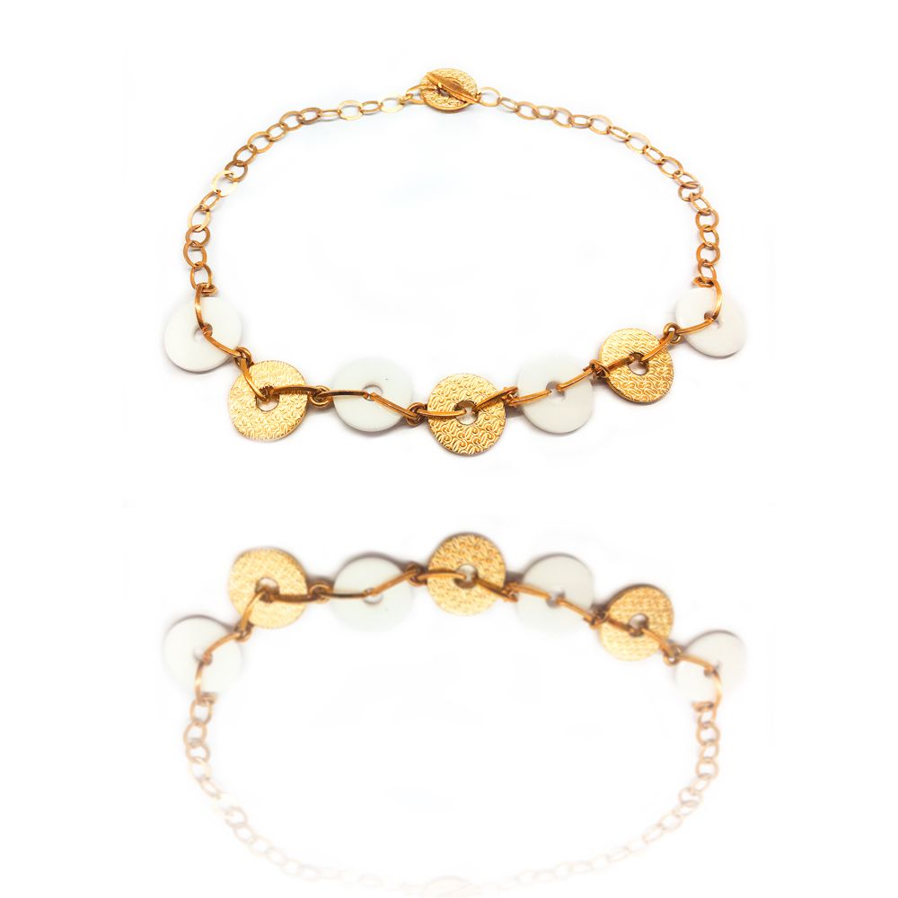 Ogrlica iz nerjavečega jekla z rožnatim zlatom