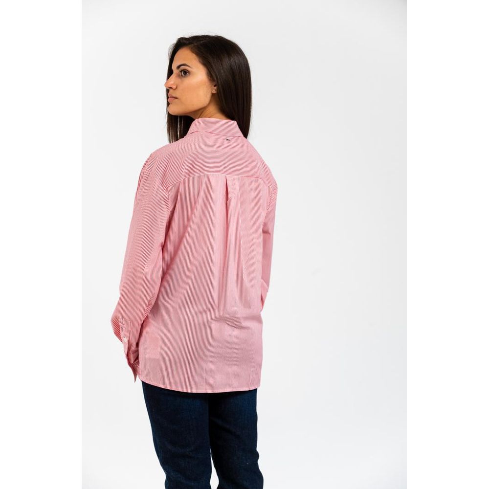 Roza bombažna srajca z vzorcem