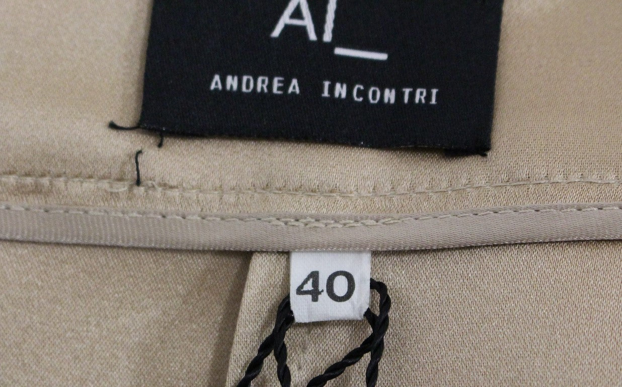Andrea Incontri Elegantna svilena nagubana krila do kolen