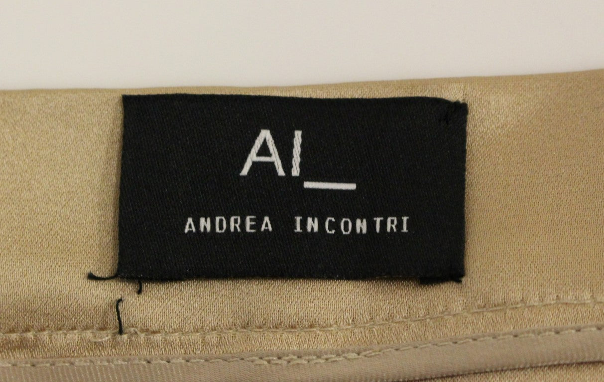 Andrea Incontri Elegantna svilena nagubana krila do kolen