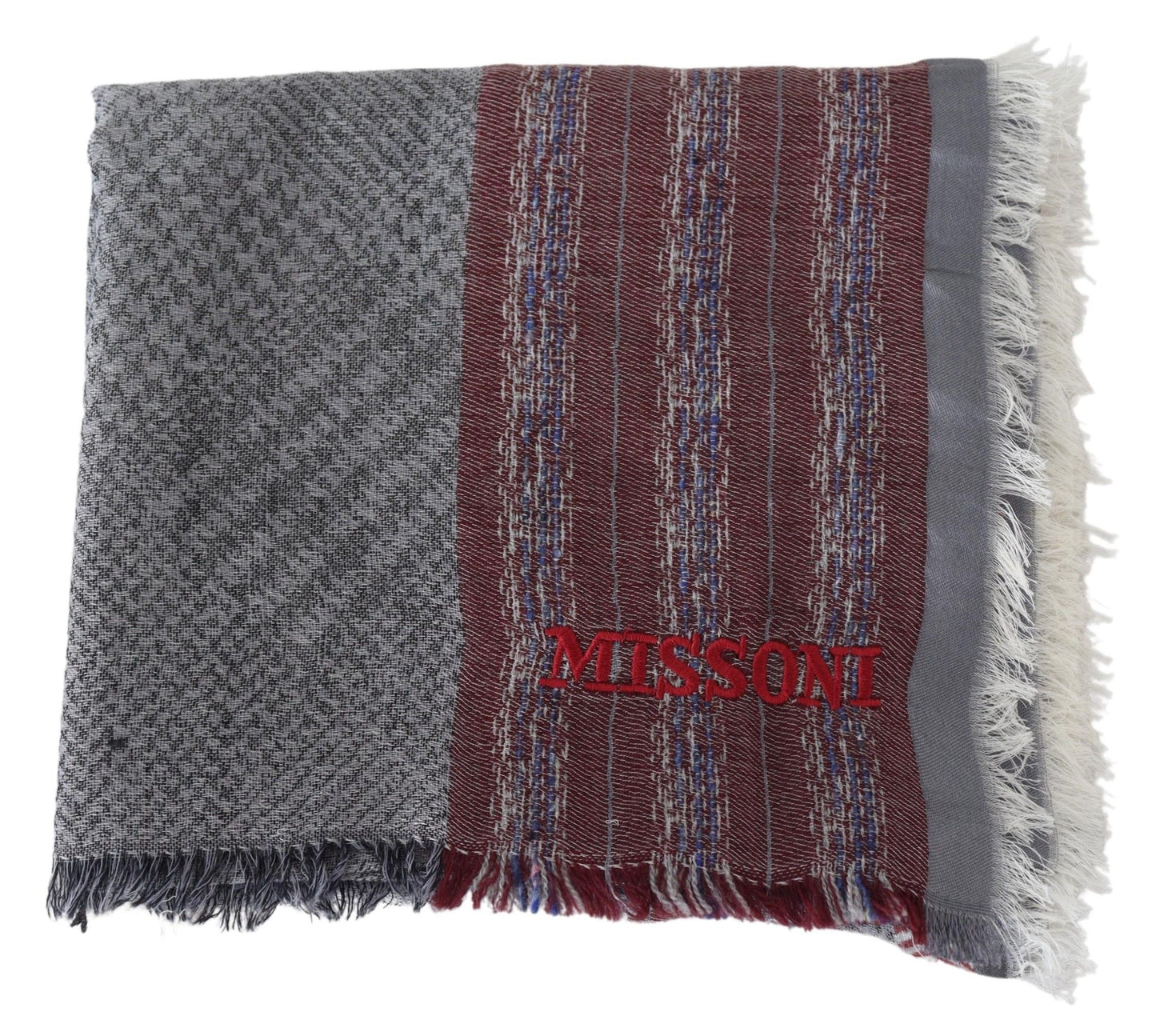 Missoni Elegantni volneni črtasti šal z logotipom