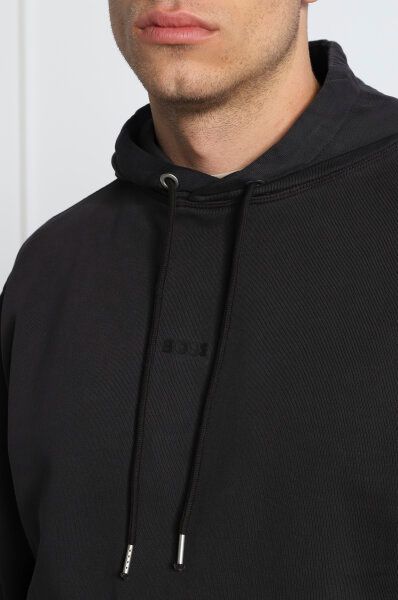 Hugo Boss Elegantna temno modra bombažna jopa s kapuco