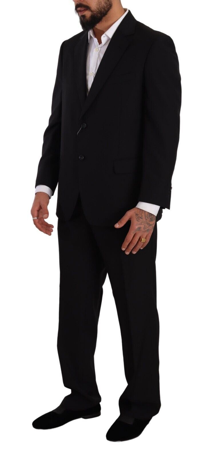 Domenico Tagliente Elegantna dvodelna črna obleka