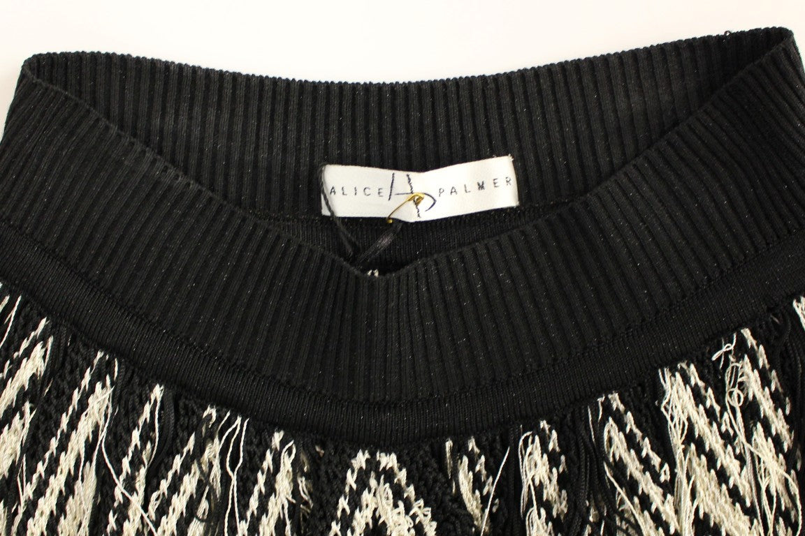 Alice Palmer Chic Črno-bela pletena krila