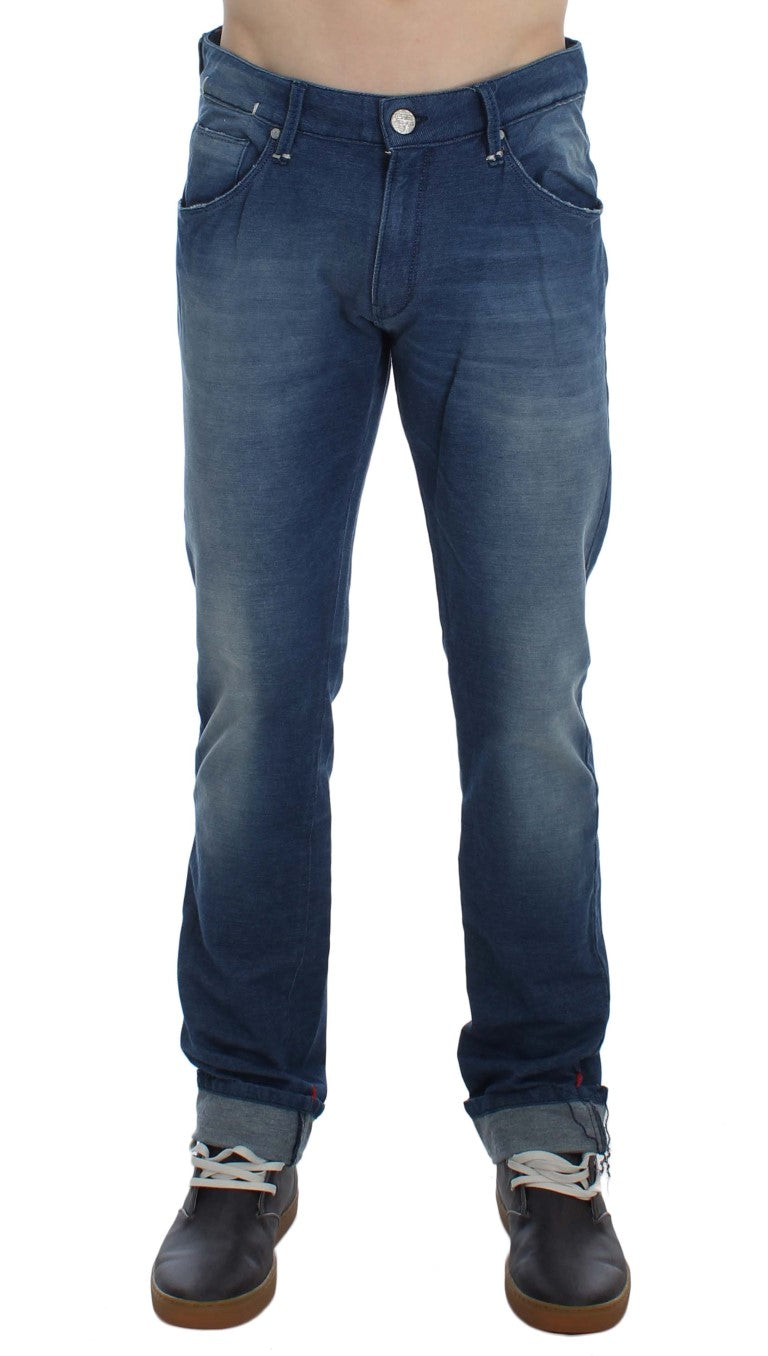 Acht Slim Fit Modro opran italijanski džins