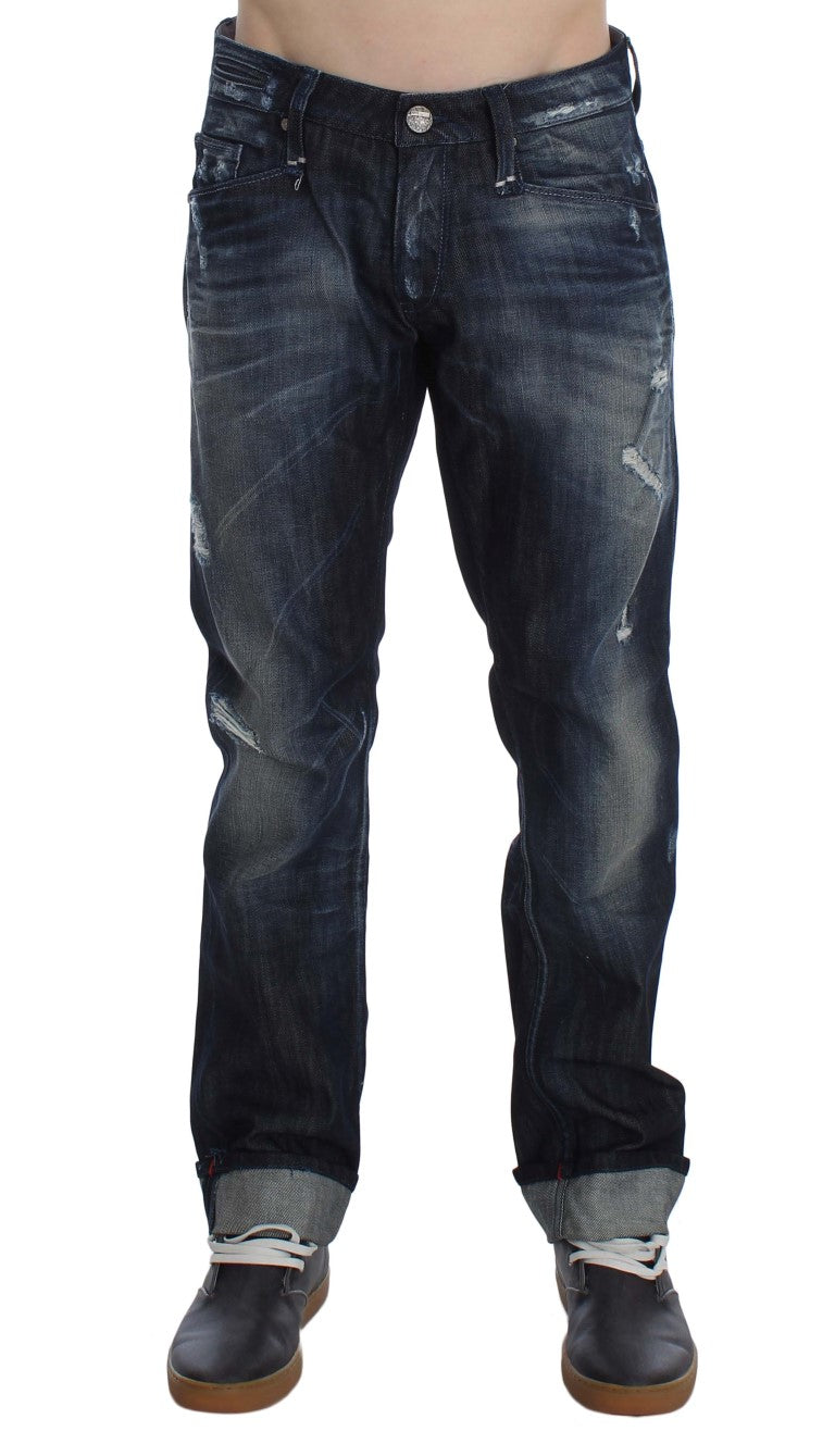 Acht Elegant Regular Straight Fit Modre kavbojke