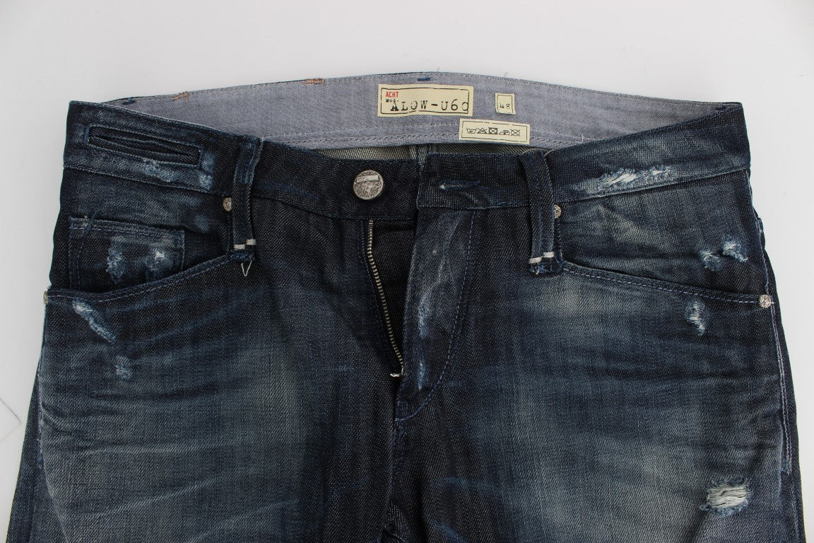 Acht Elegant Regular Straight Fit Modre kavbojke