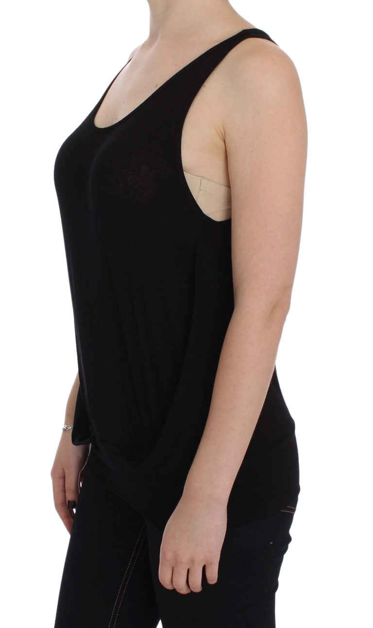 PLEIN SUD Elegantna črna bluza Cami Tank Top