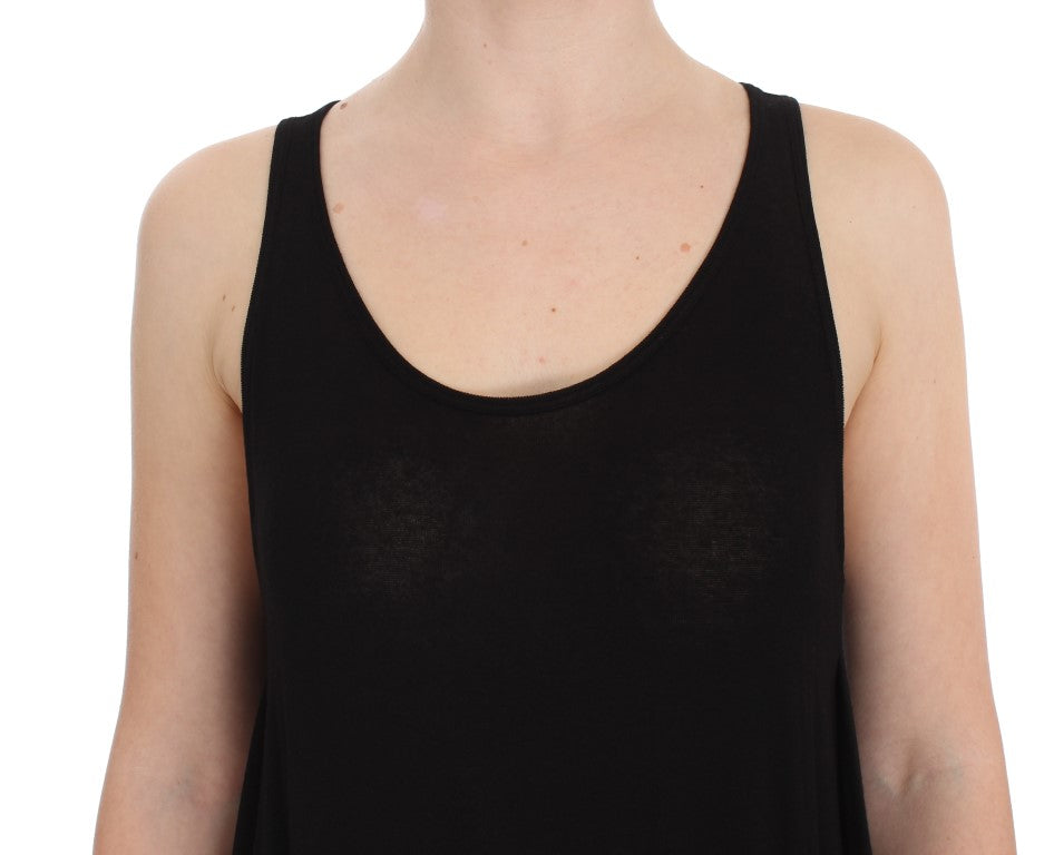 PLEIN SUD Elegantna črna bluza Cami Tank Top