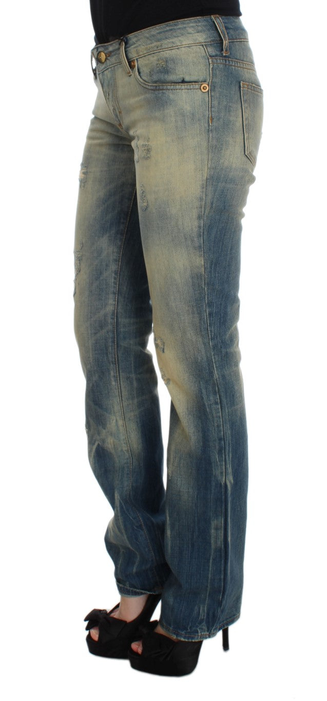 Cavalli Elegantne tanke kavbojke Bootcut Blue Jeans