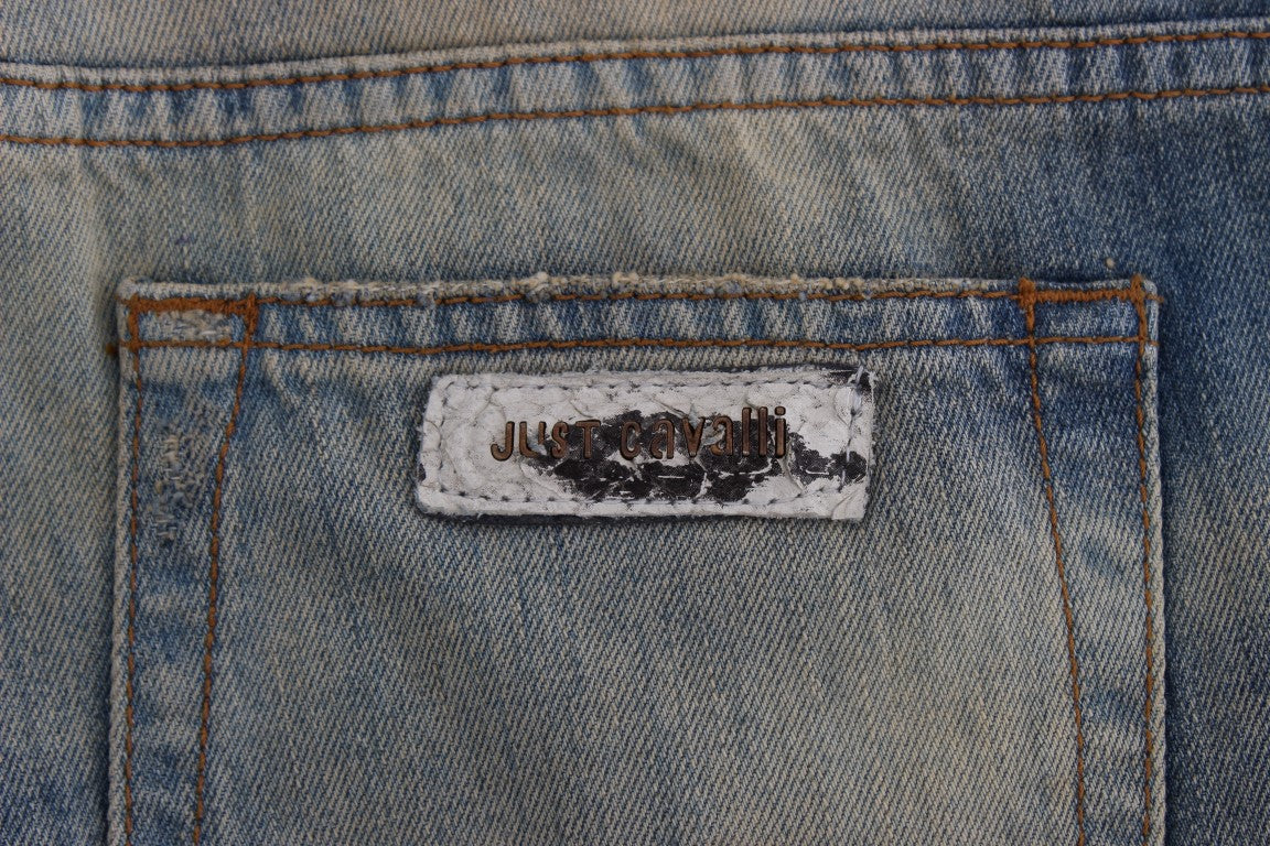 Cavalli Elegantne tanke kavbojke Bootcut Blue Jeans
