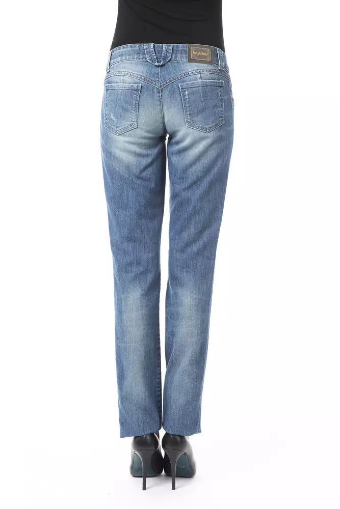 BYBLOS Blue Cotton Women's Jeans