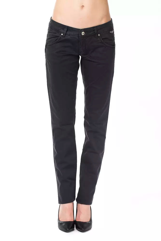 Ungaro Fever Blue Cotton Women's Pants