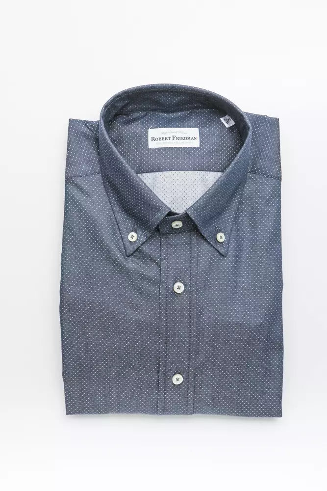Robert Friedman Blue Cotton Mens Shirt