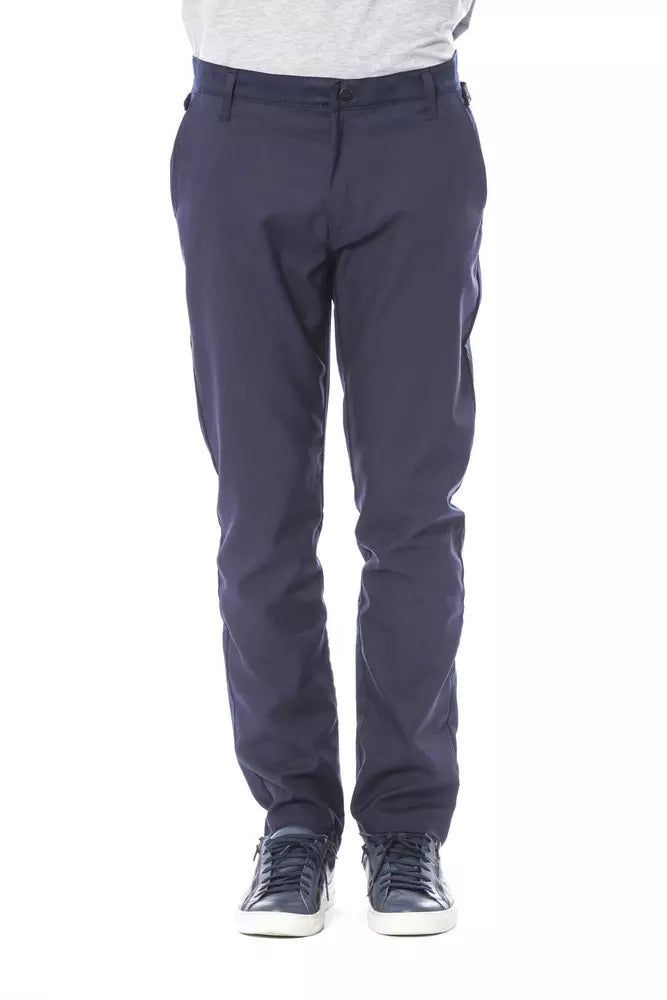 Verri Blue Polyester Men Pants