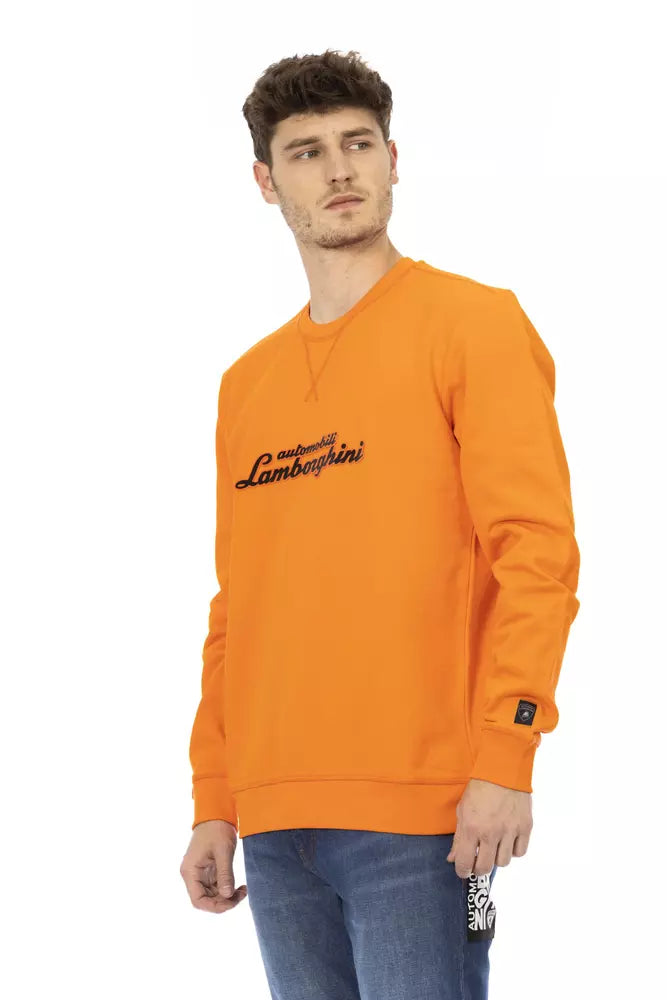 Automobili Lamborghini Oranžni bombažni moški pulover