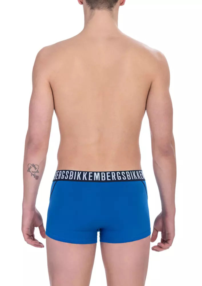 Bikkembergs "Blue Cotton Men Underwear Trunk Twin Pack"