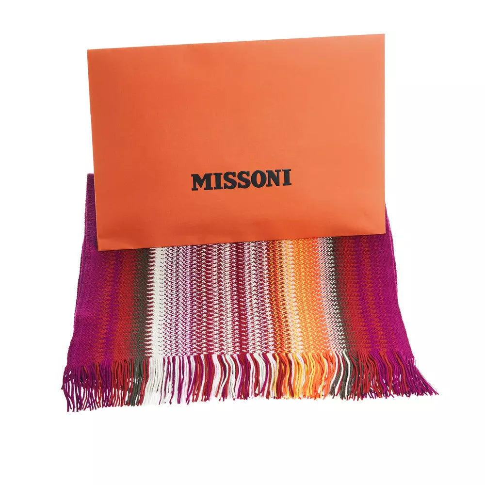 Missoni Večbarvni volneni moški šal