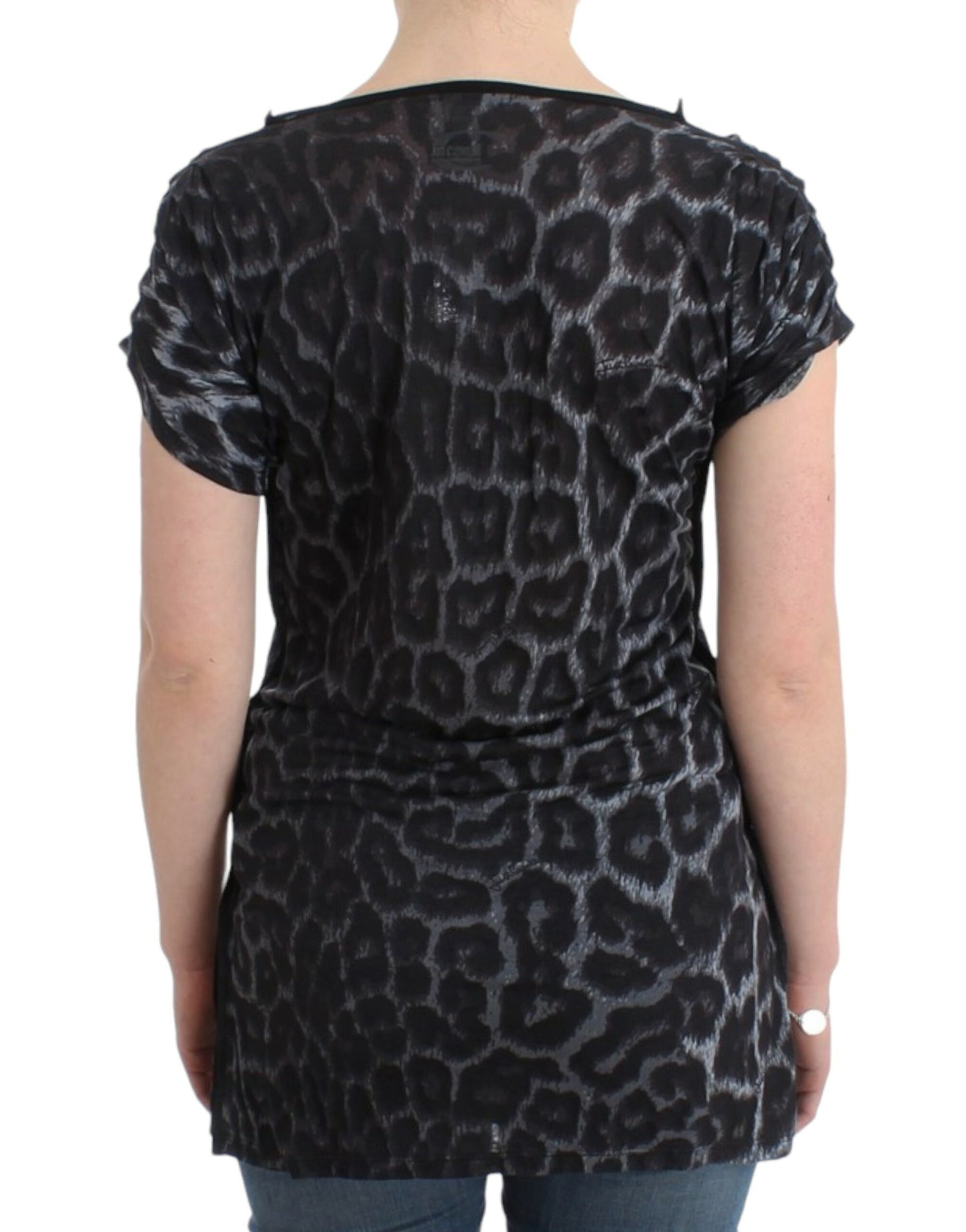 Cavalli Sultry Leopard V-Neck modalni top