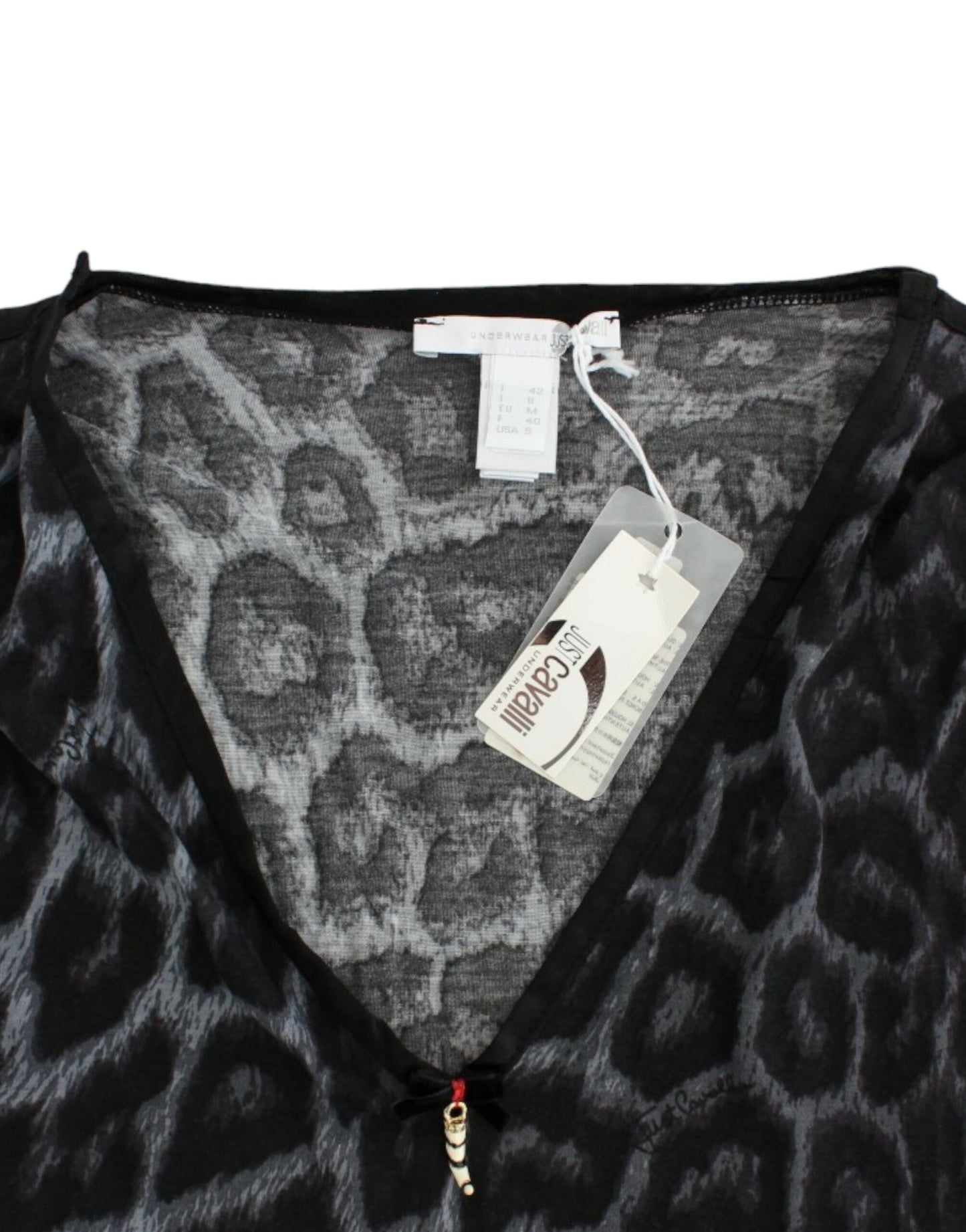 Cavalli Sultry Leopard V-Neck modalni top