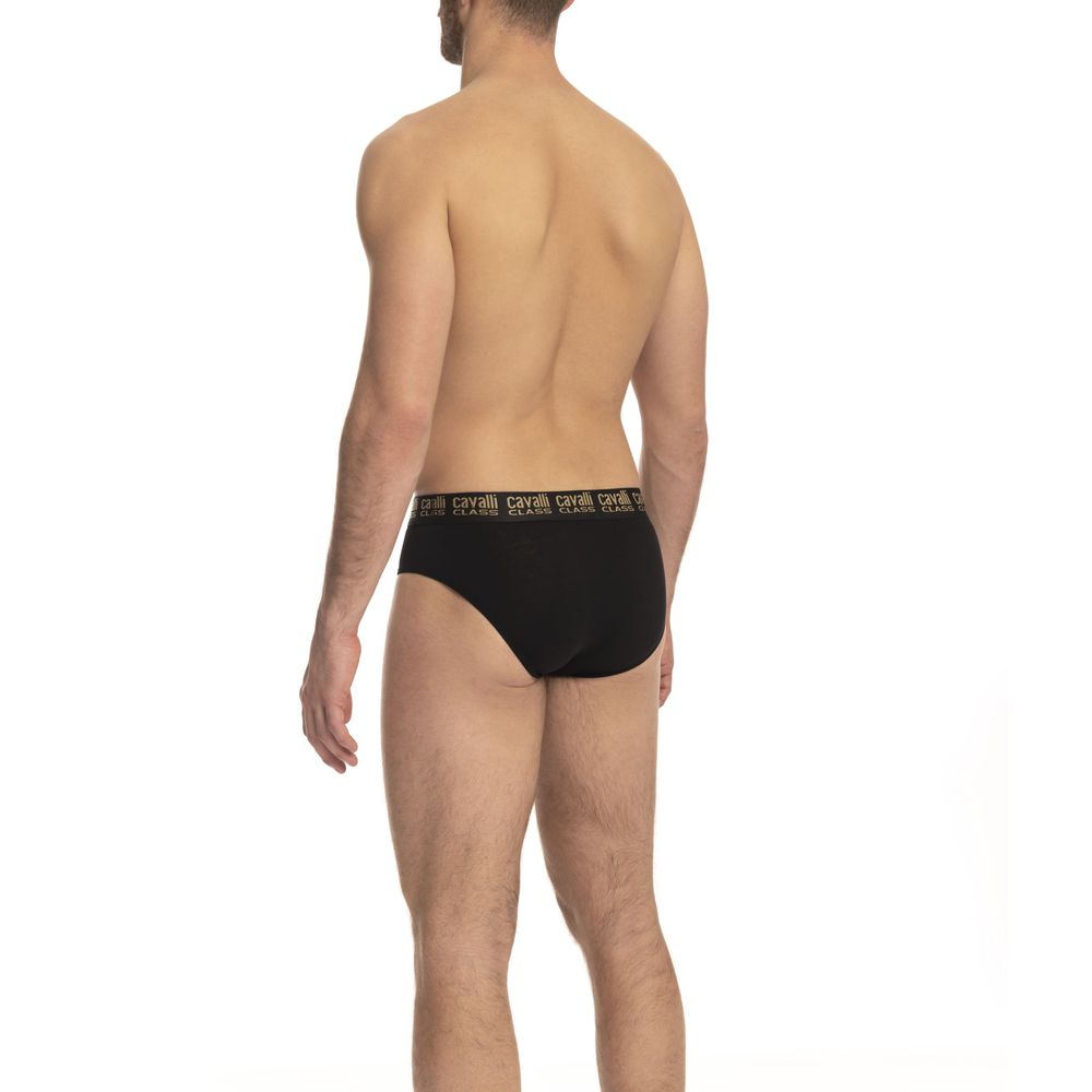 Cavalli Class Black Cotton Men's Brief