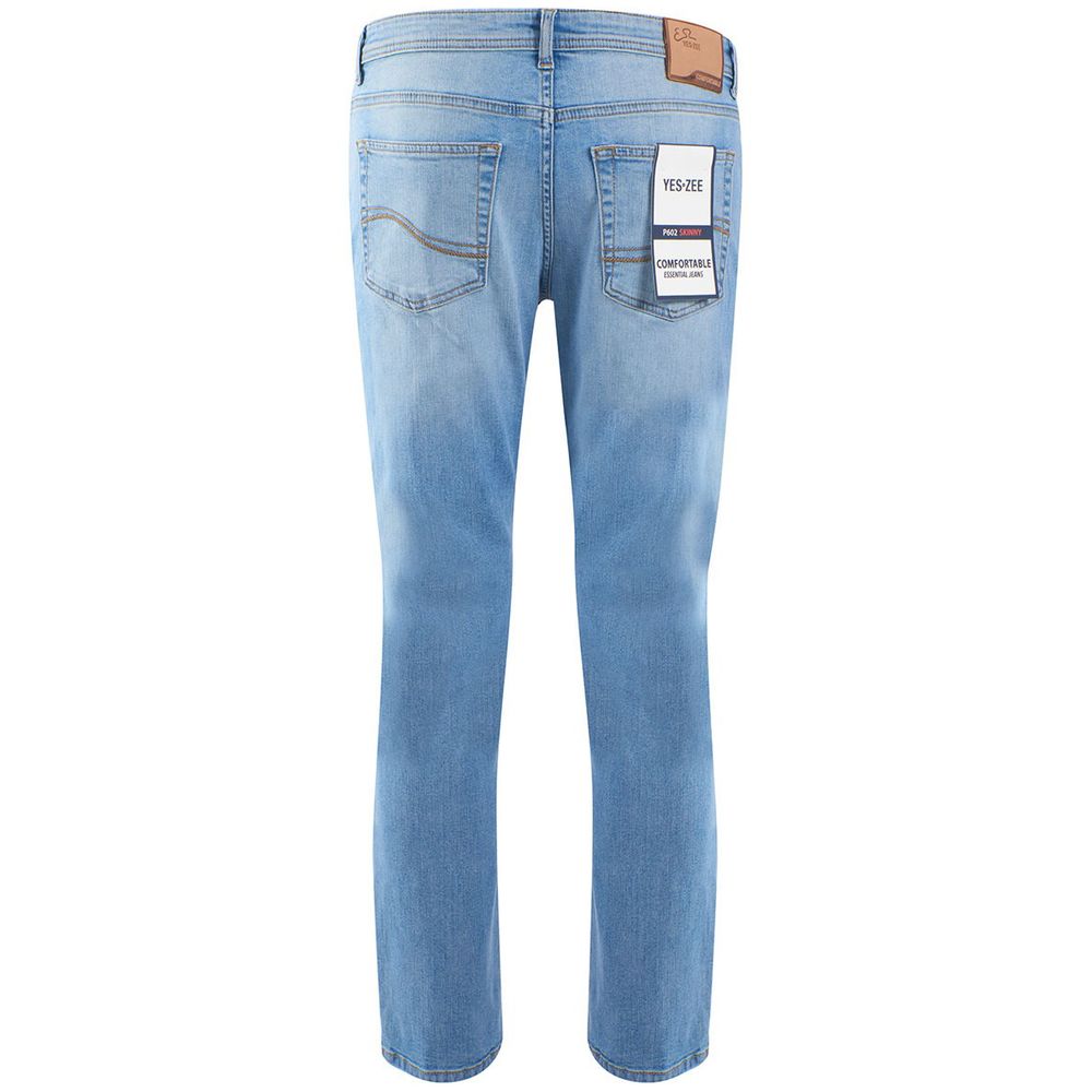 Yes Zee Light Blue Cotton Men Jeans