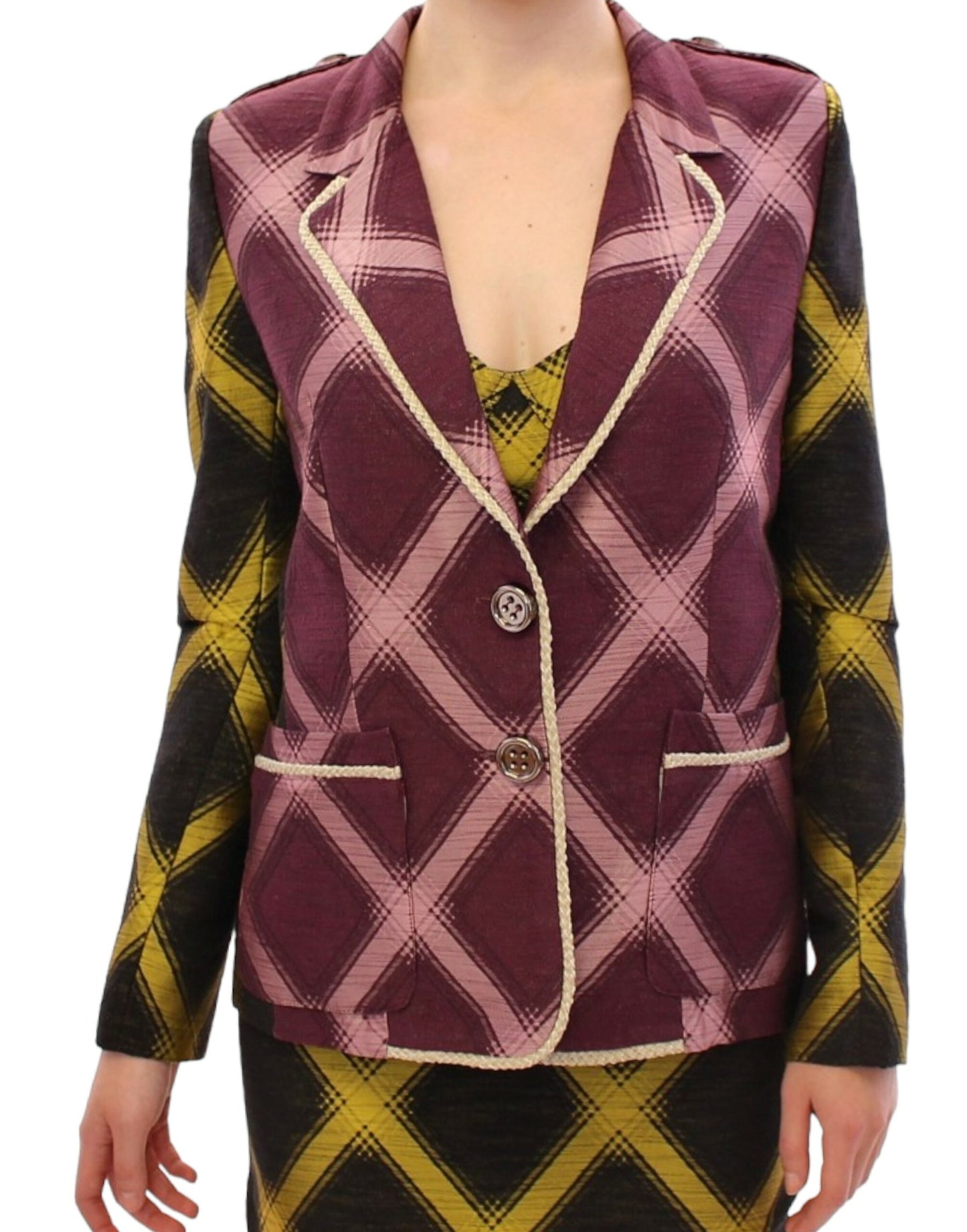 House of Holland Chic Vijolična kvačkana jakna Blazer