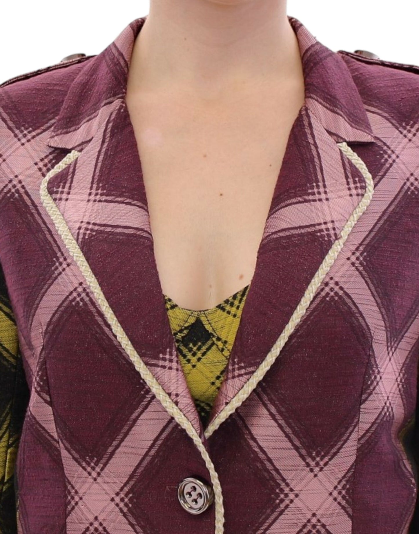 House of Holland Chic Vijolična kvačkana jakna Blazer