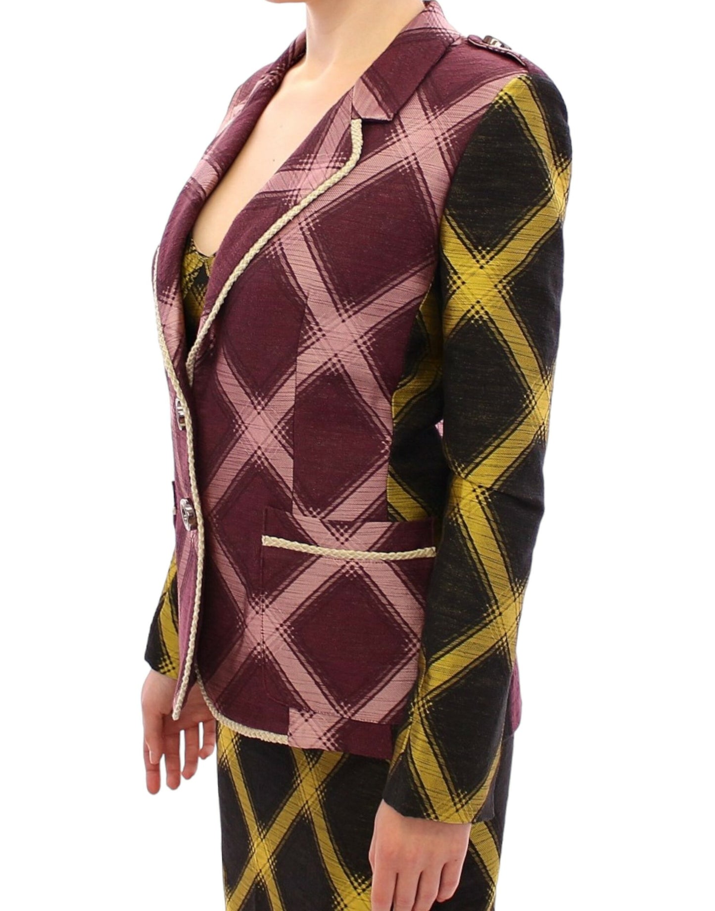 House of Holland Chic Vijolična kvačkana jakna Blazer