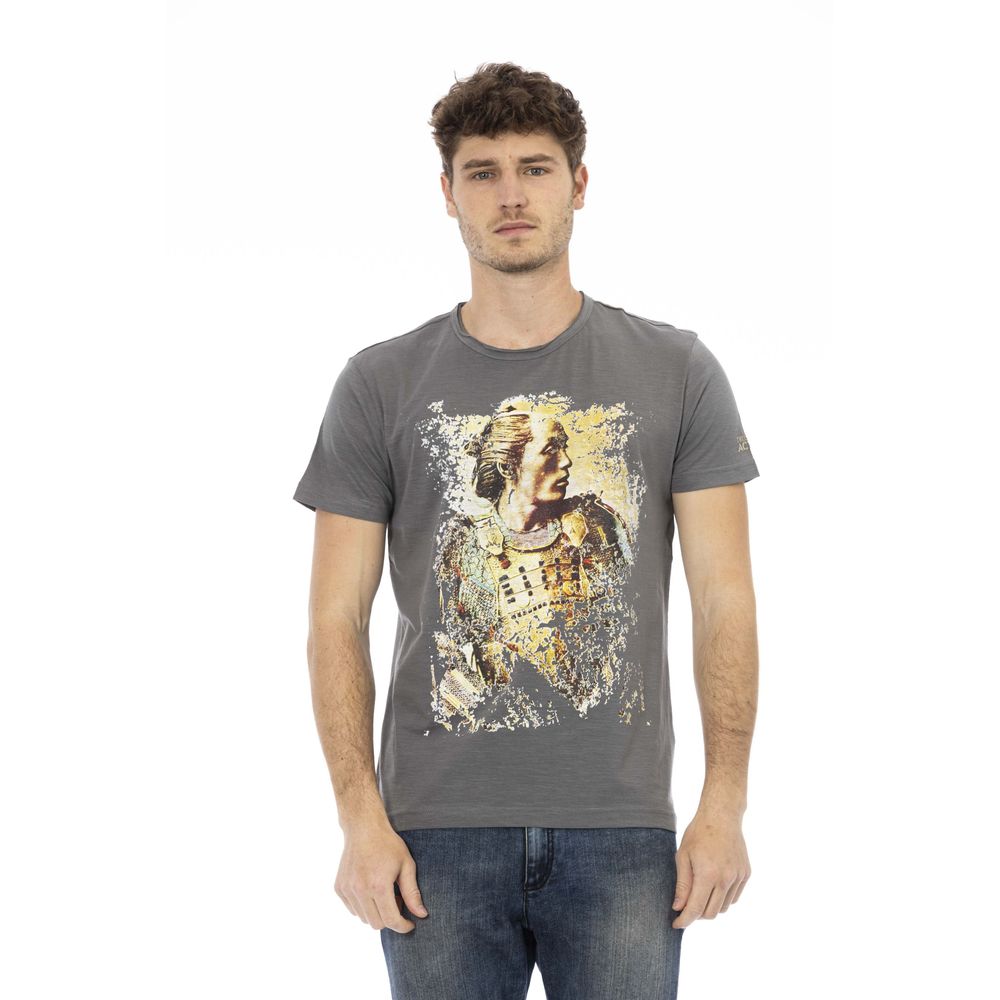 Trussardi Action "Gray Cotton Men T-Shirt"