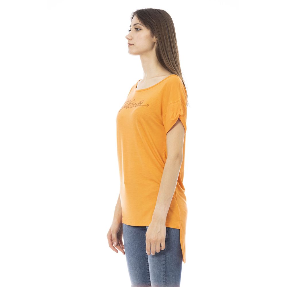 Just Cavalli Orange Cotton Women Top