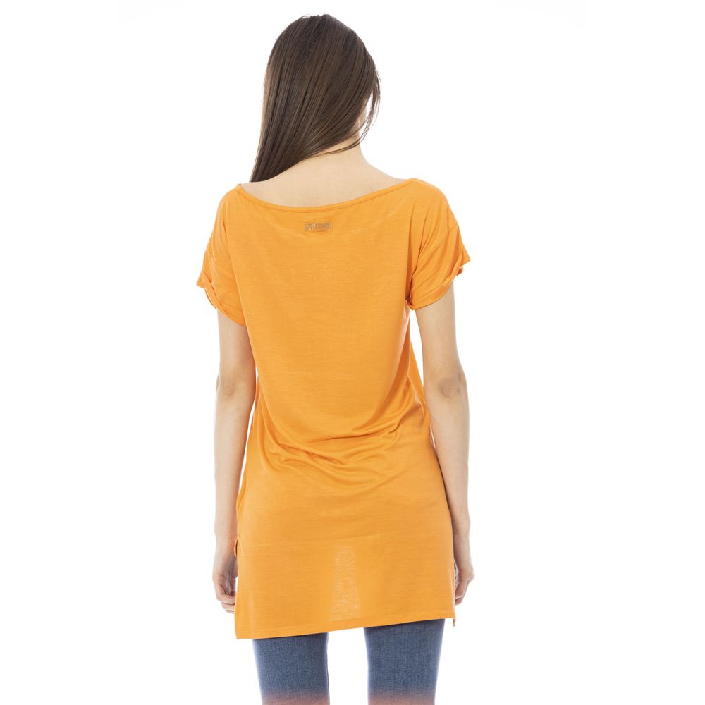 Just Cavalli Orange Cotton Women Top
