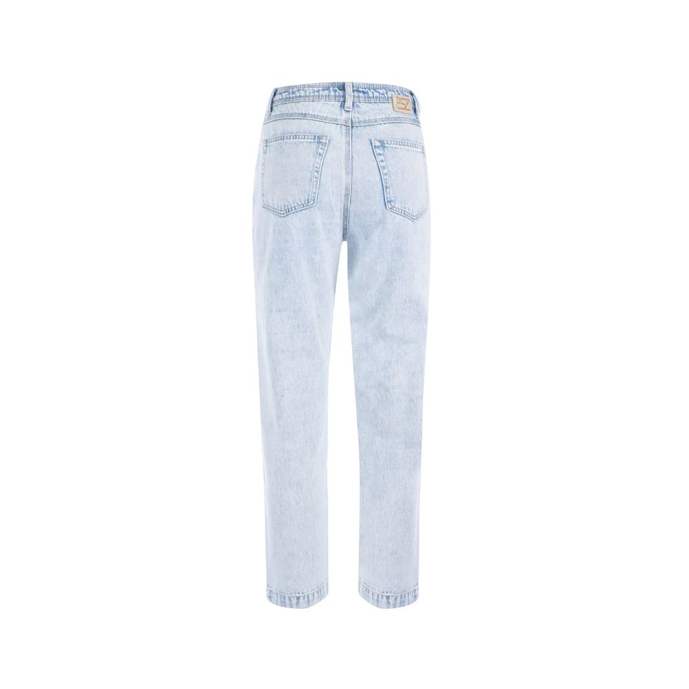 Yes Zee Blue Cotton Women's High-Waisted Jean