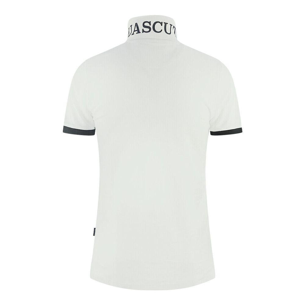 Aquascutum Elegantni bombažni polo s podpisnimi podrobnostmi