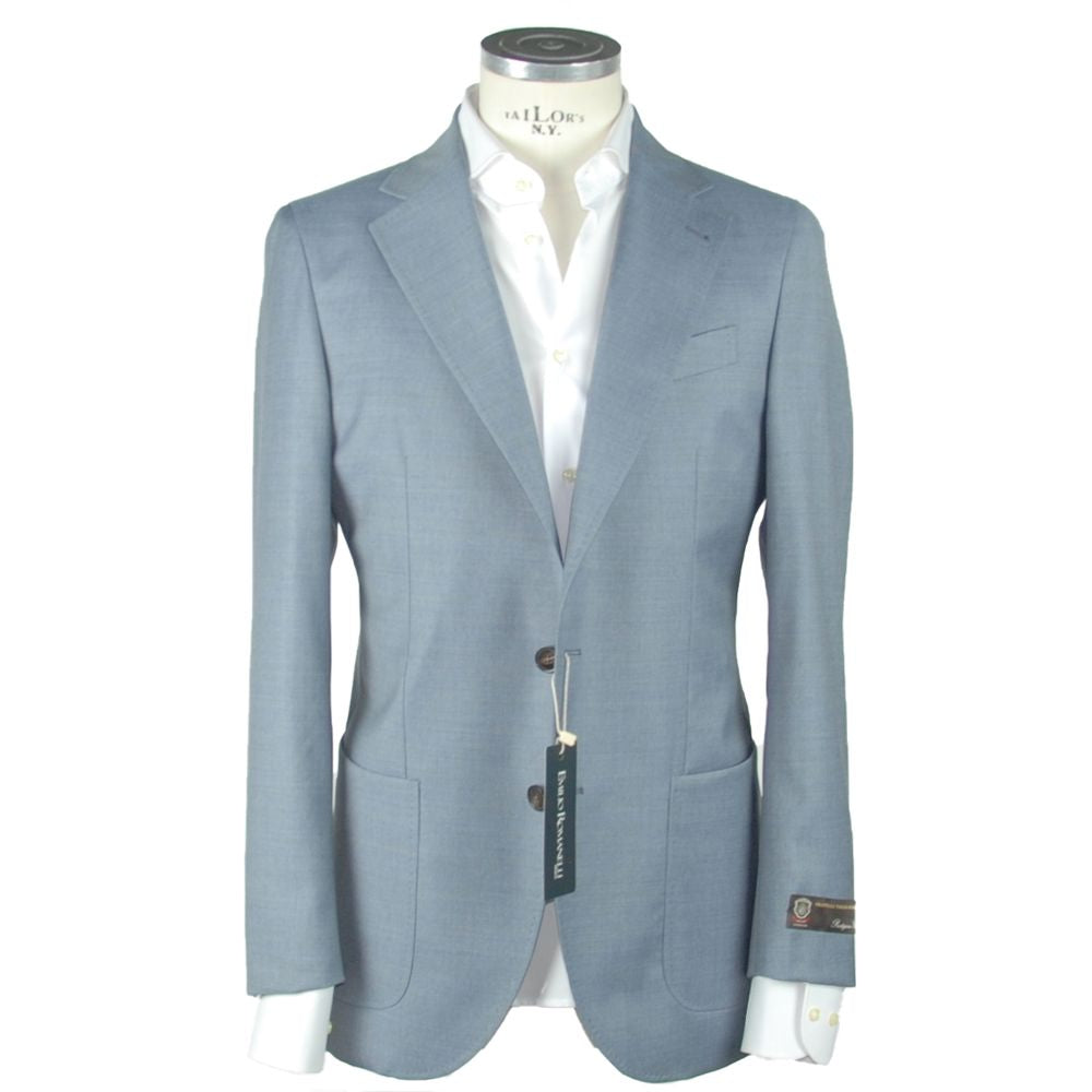 Emilio Romanelli Light Blue Wool Men's Blazer
