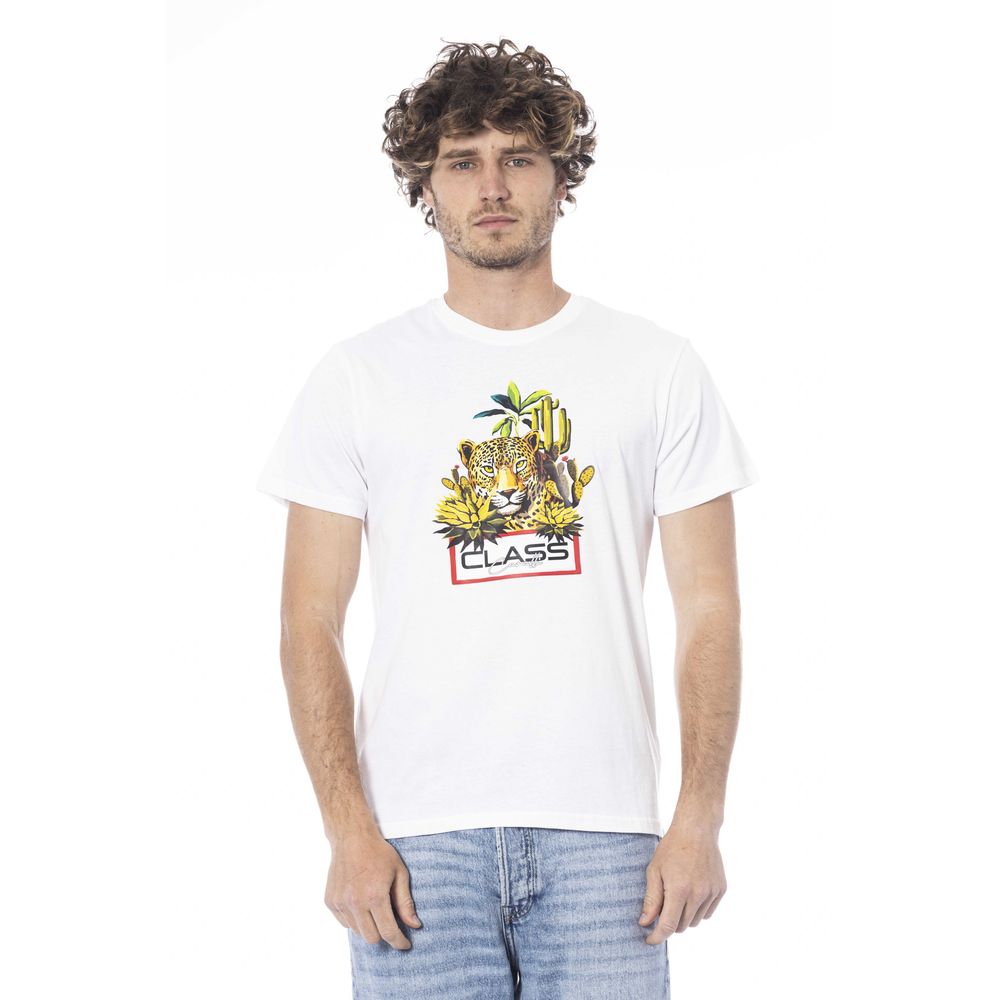 Cavalli Class White Cotton Men's T-Shirt