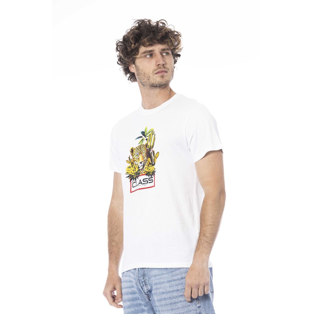 Cavalli Class White Cotton Men's T-Shirt