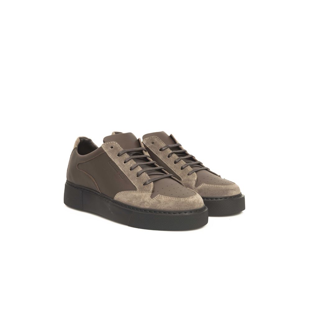 Cerruti 1881 Beige Leather Moški športni copati