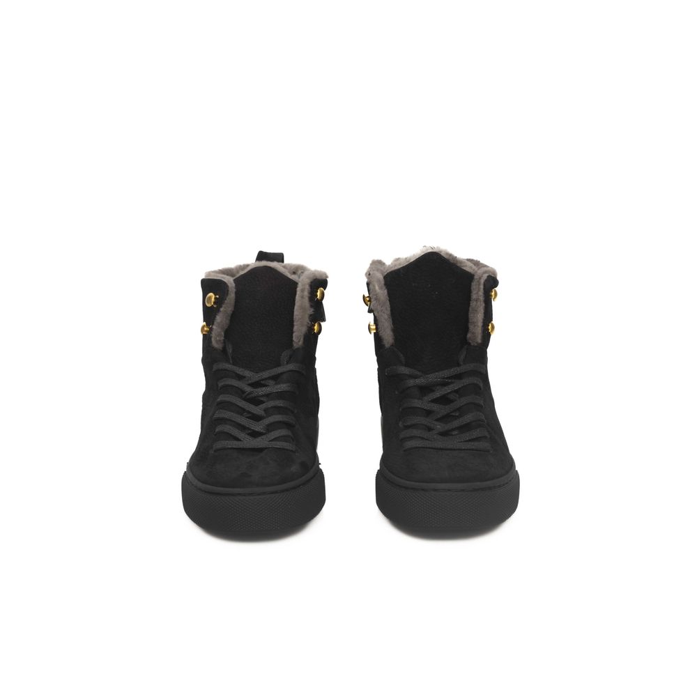 Cerruti 1881 Black Cowhide Ženske športne copate