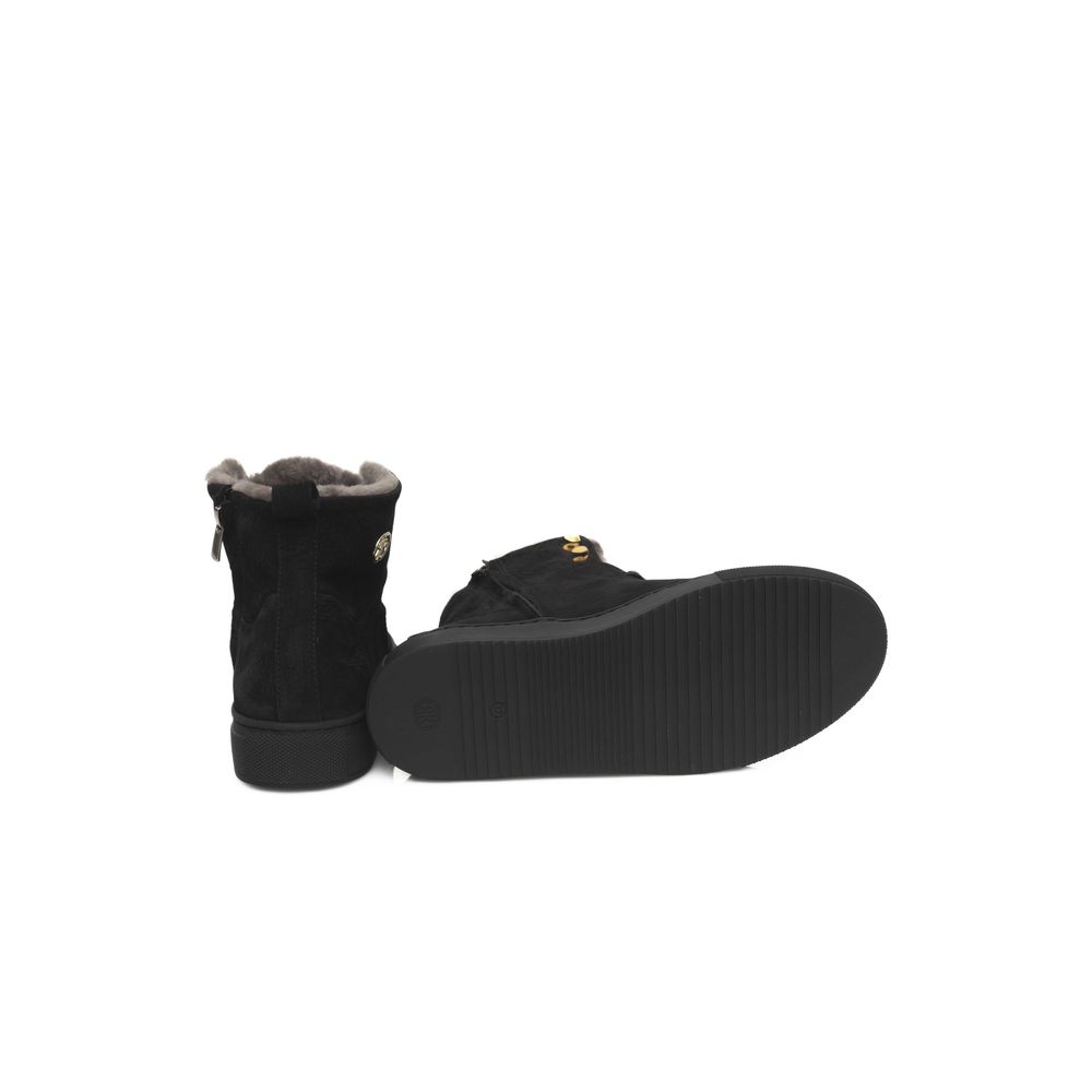 Cerruti 1881 Black Cowhide Ženske športne copate