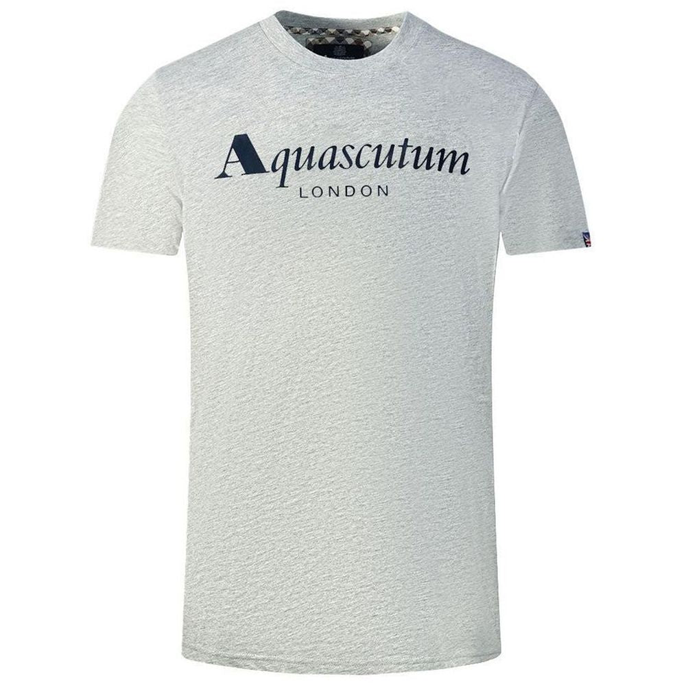 Aquascutum Siva bombažna moška majica