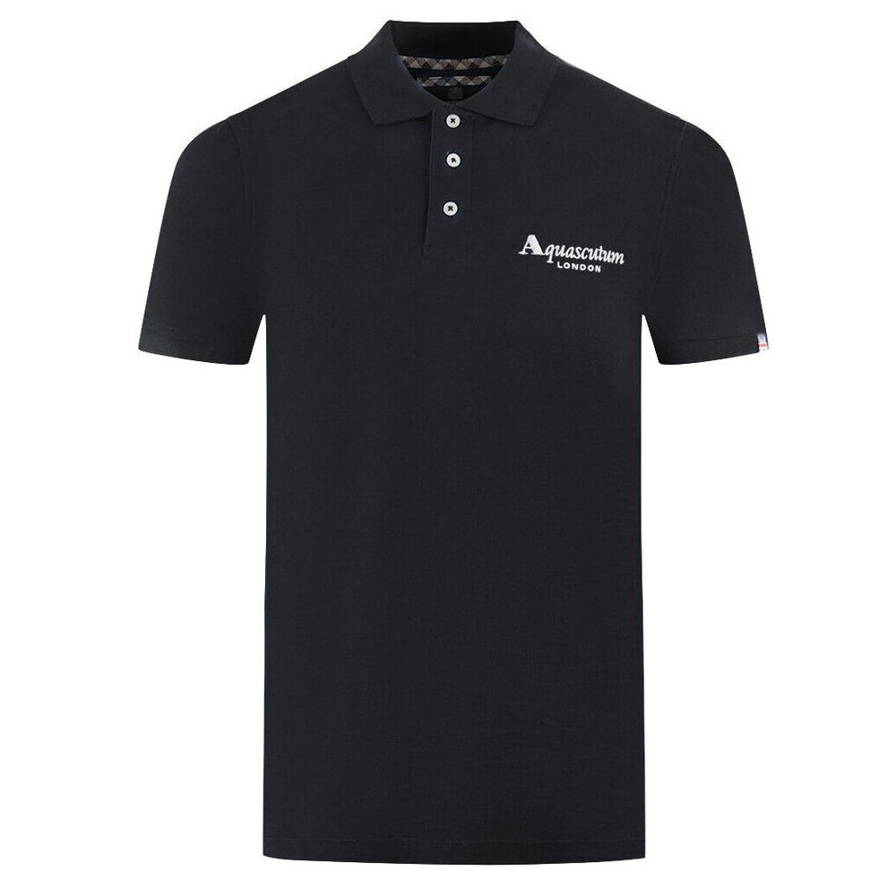 Aquascutum Elegantna bombažna polo majica z kontrastnim logotipom