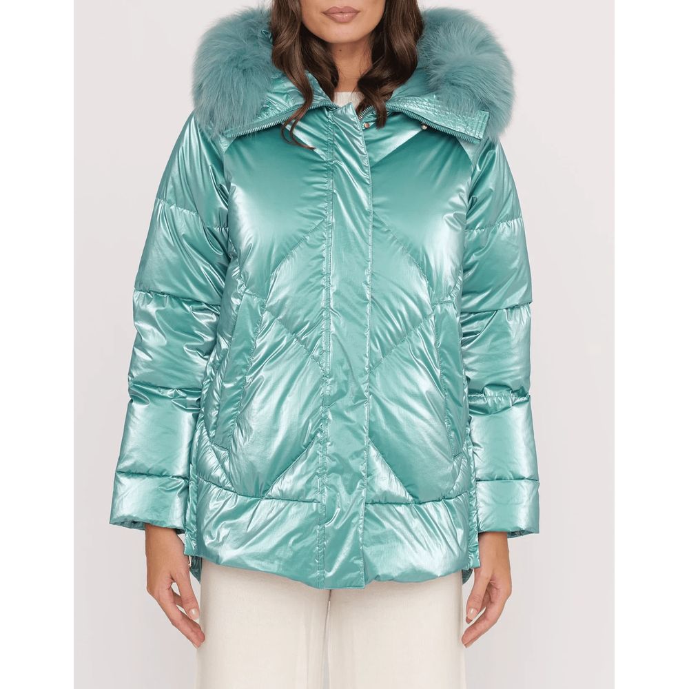 People Of Shibuya Light Blue Polyester Women Jacket