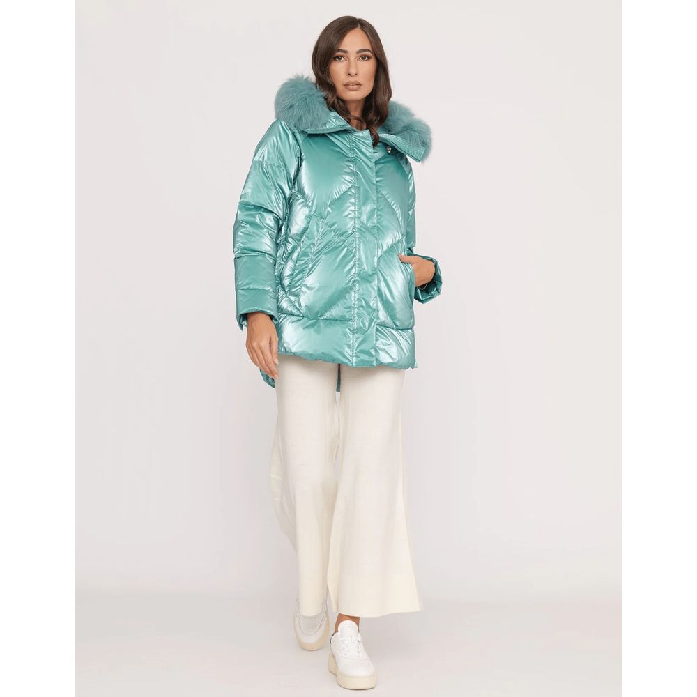 People Of Shibuya Light Blue Polyester Women Jacket