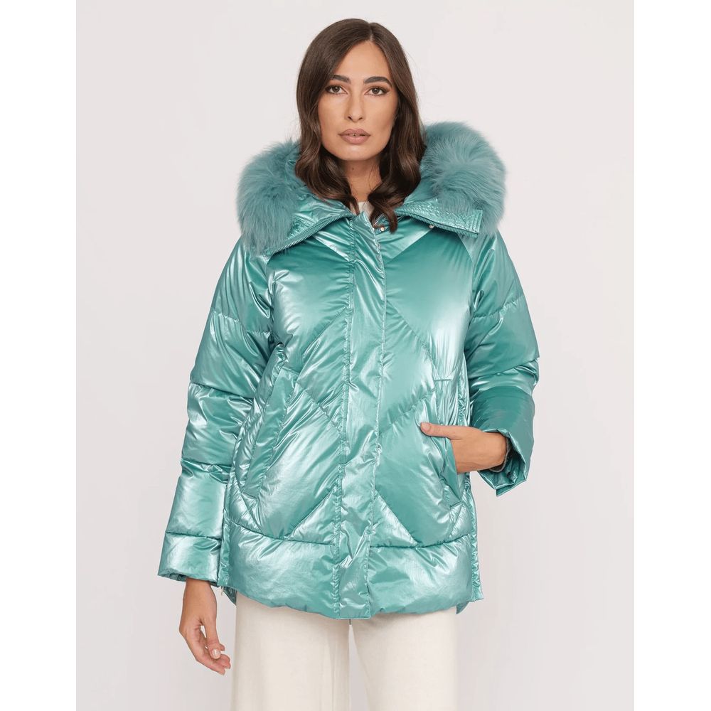 People Of Shibuya Light Blue Polyester Women Jacket
