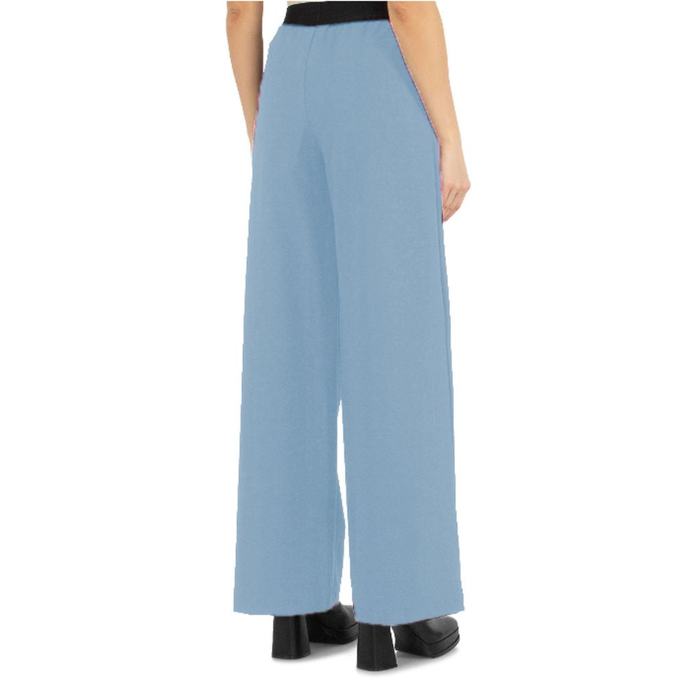 Comme Des Fuckdown Light Blue Polyester Women Palazzo Pants