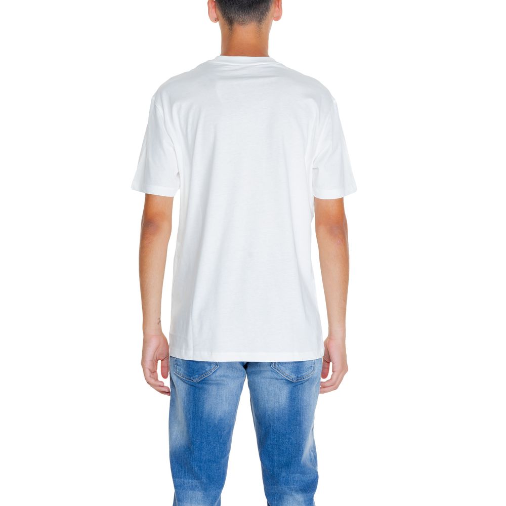 Armani Exchange Bela bombažna majica