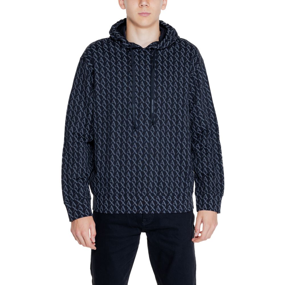 Armani Exchange Črn bombažni pulover