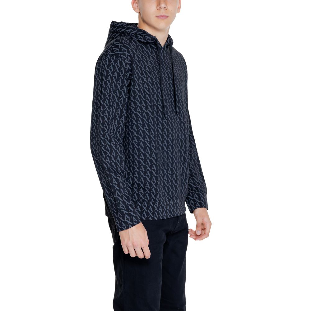 Armani Exchange Črn bombažni pulover