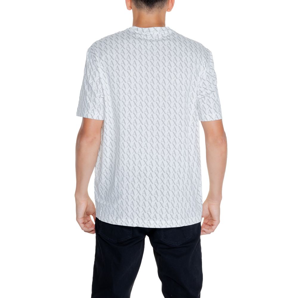 Armani Exchange Bela bombažna majica